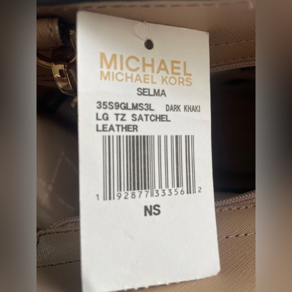 NWT Michael Kors Satchel Natural with Shoulder Strap - Picture 5 of 7